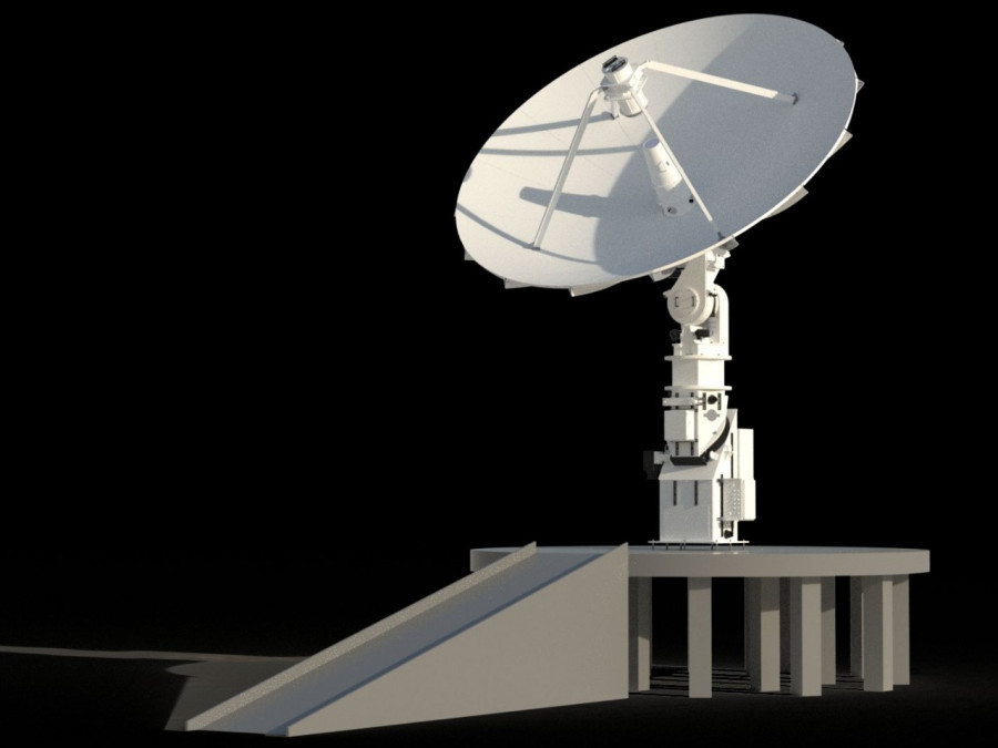 Modelo de las antenas que se instalarán en la Base Antártica Belgrano II. Foto Conae