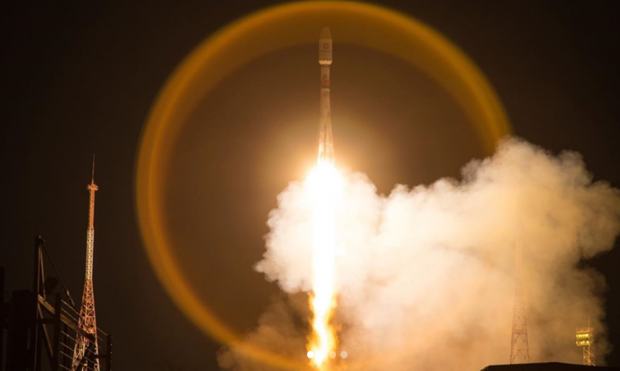 Lanzamiento del Soyuz. Foto OneWeb.
