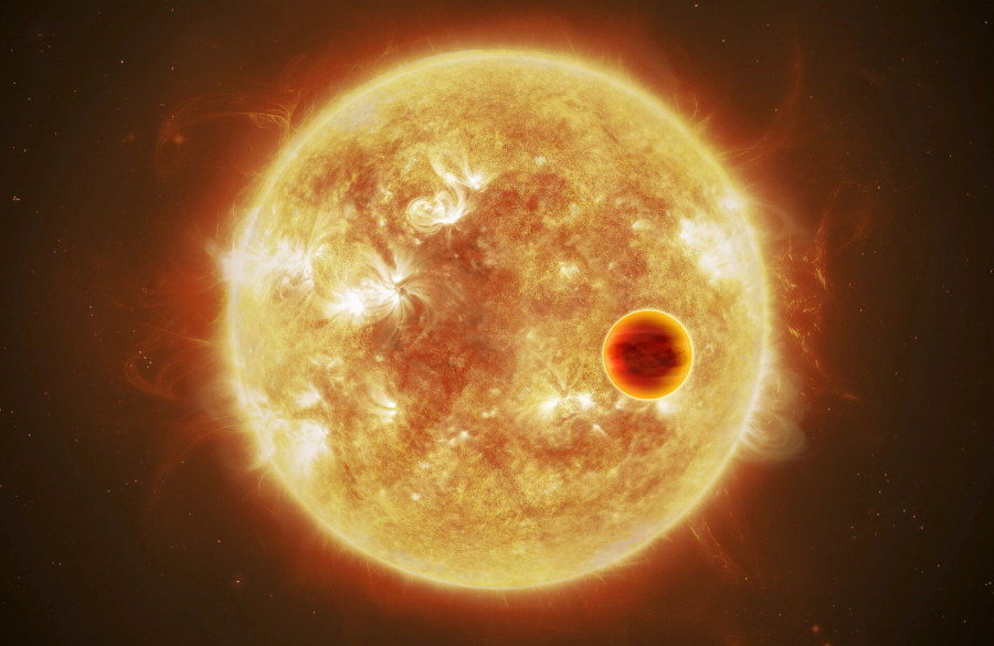 Exoplaneta caliente. Foto ESA