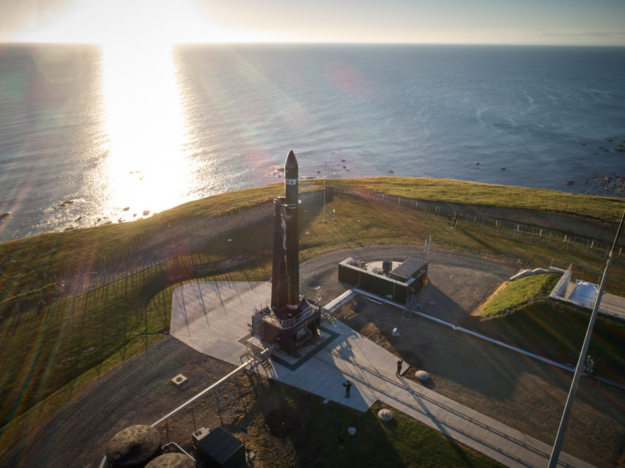 Cohete Electron en las instalaciones de Rocket Lab en Nueva Zelanda. Foto Rocket Lab