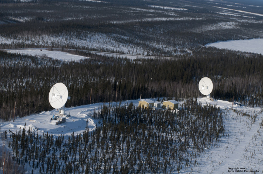 Estación satelital ISSF. Foto Swedish Space Corporation SSC.