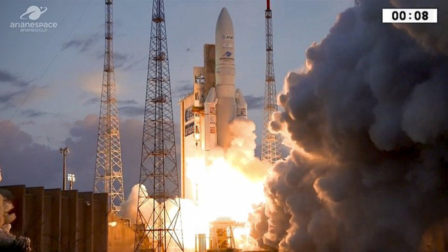 Lanzamiento del Ariane 5. Foto Arianespace.
