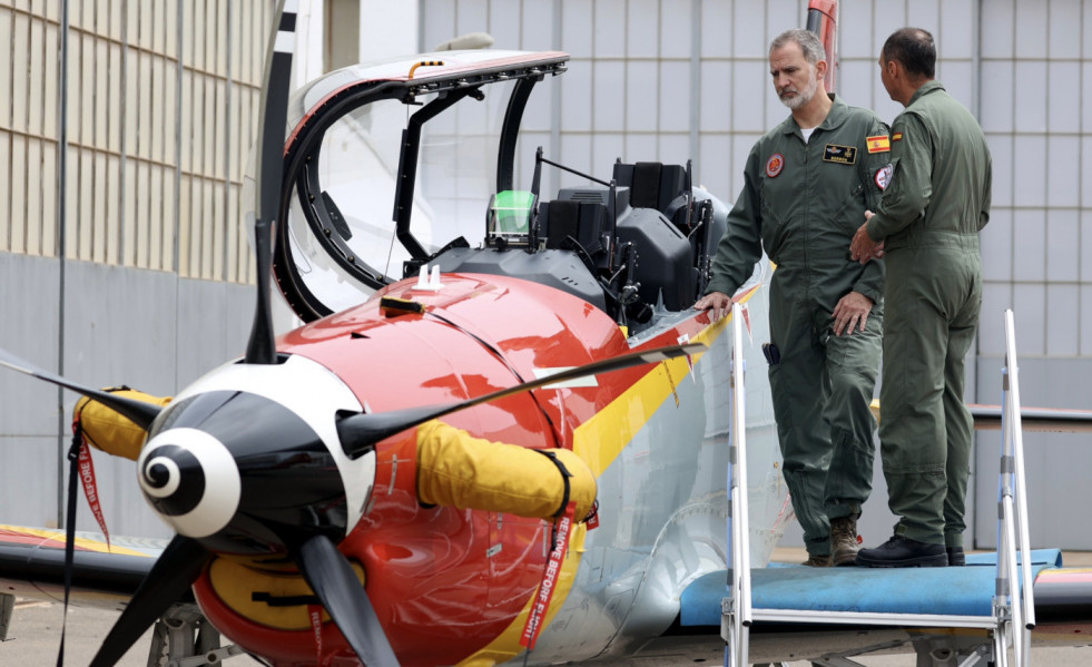 Fotogalería: el Rey Felipe VI prueba el PC-21, el nuevo entrenador del Ejército del Aire
