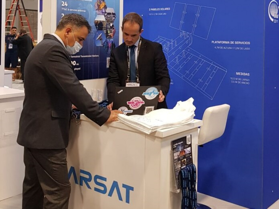 Stand de Arsat en Satellite 2022. Foto Arsat
