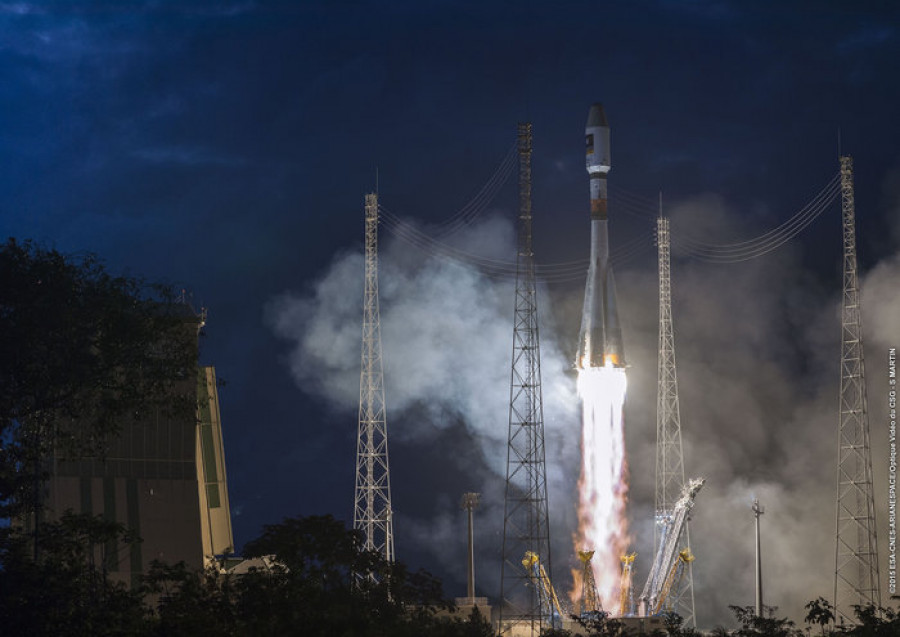 Lanzamiento de satélite. Foto ESA.