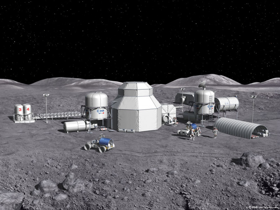 Futuro campamento en la Luna. Foto NASA.