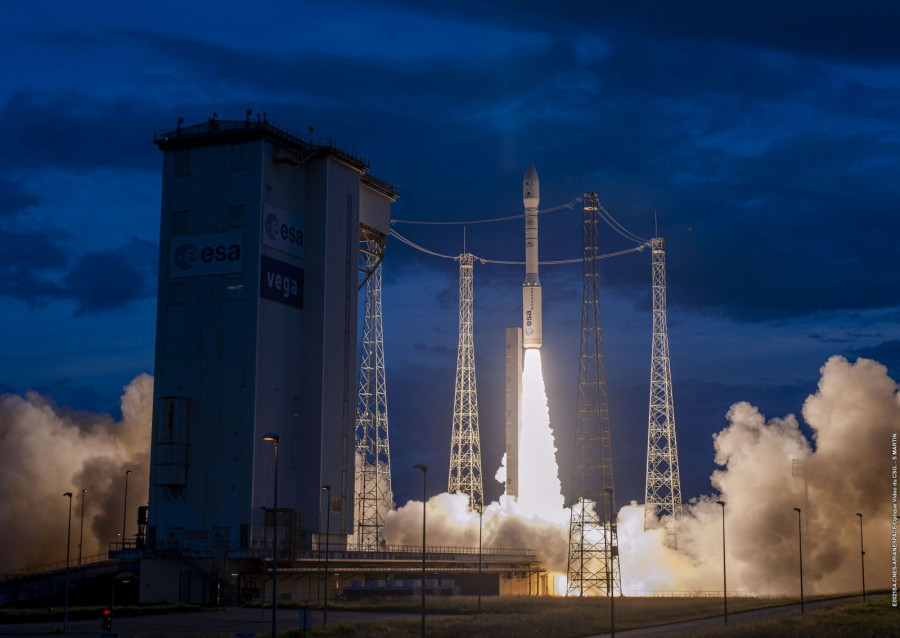 Lanzamiento del Vega. Foto Arianespace.