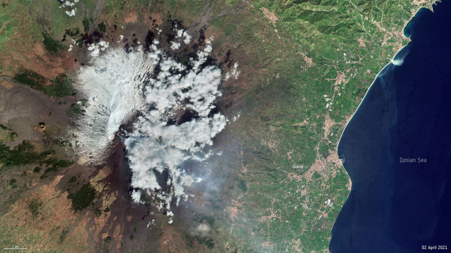 Imágenes del Etna. Foto ESA.