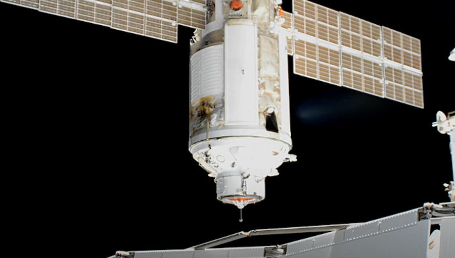 Módulo Nauka en la ISS. Foto Roscosmos.