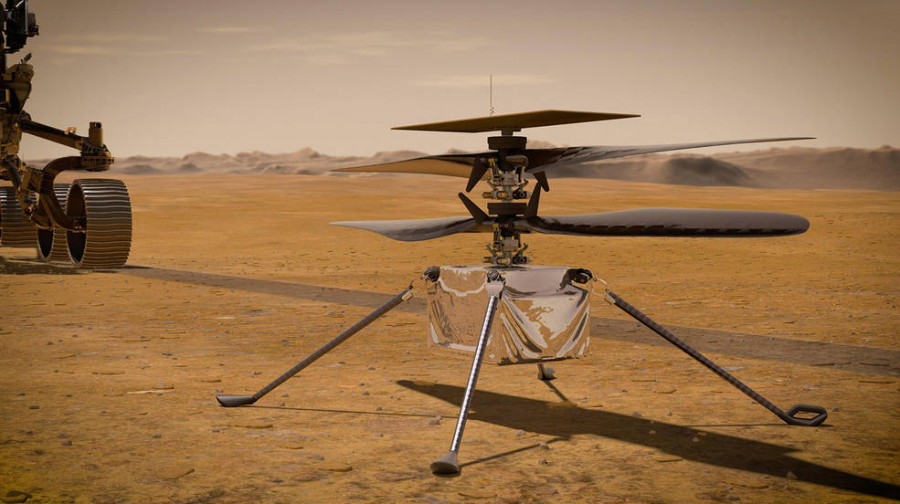 Sistema Ingenuity. Foto NASA.