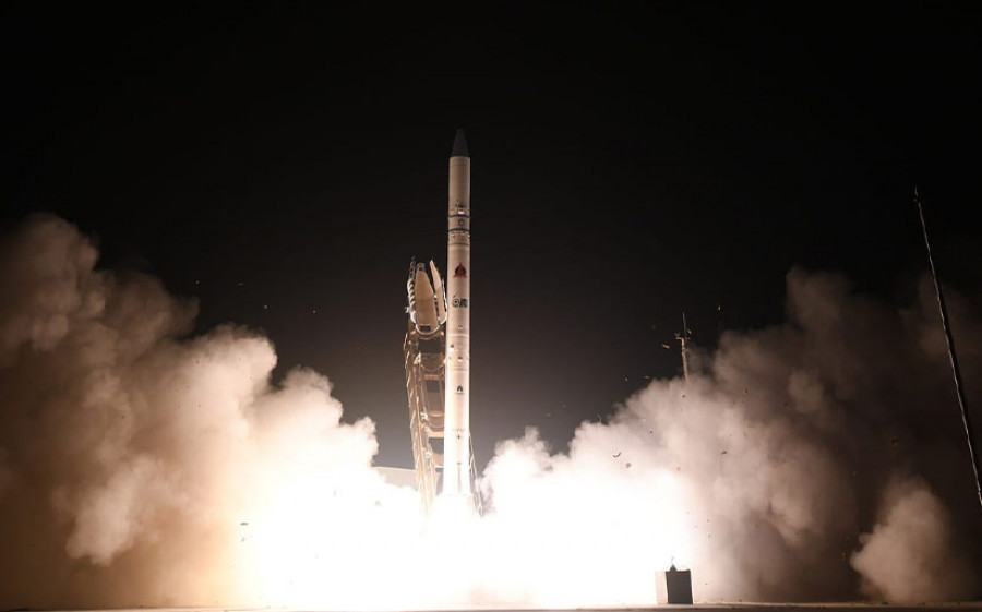 Lanzamiento del satélite Ofek 16 a bordo del cohete Shavit. Foto IAI