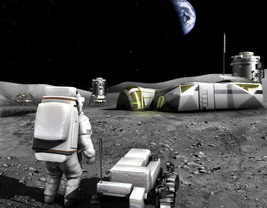 Futura base lunar. Foto ESA.