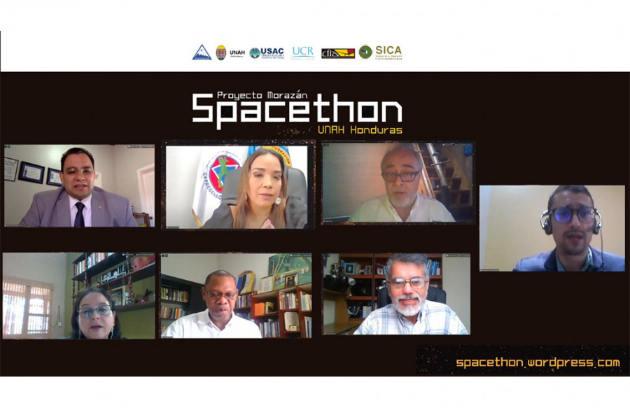 Lanzamiento virtual del Spacethon. Foto UNAH