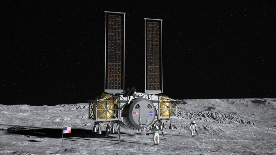 Sistema de aterrizaje lunar de Dynetics. Foto Thales Alenia Space