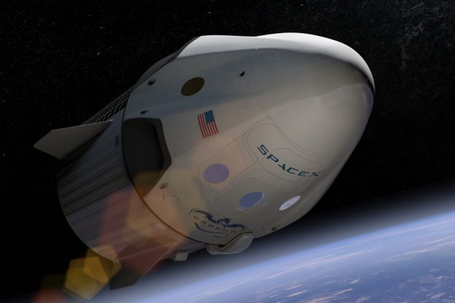Cápsula Dragon de SpaceX. Foto SpaceX