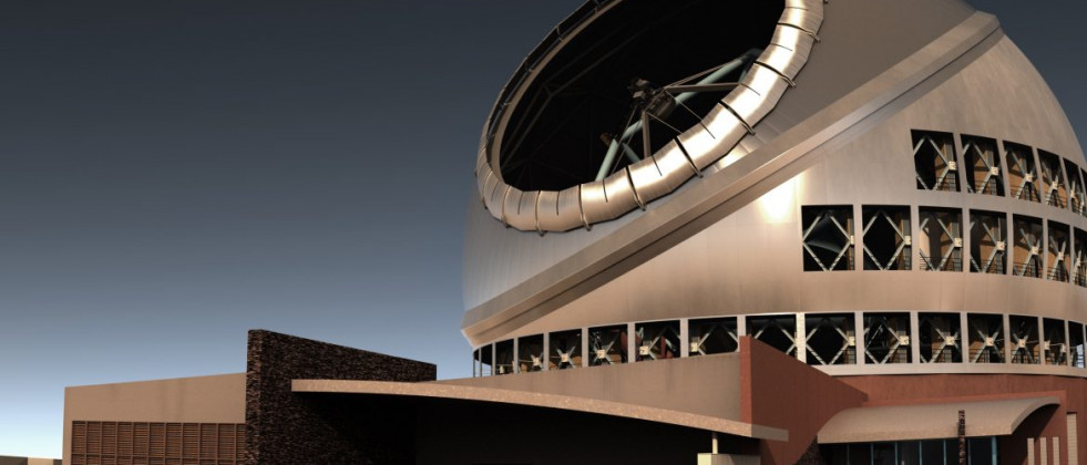 Telescopio de Treinta Metros TMT. Foto ONG TMT para La Palma