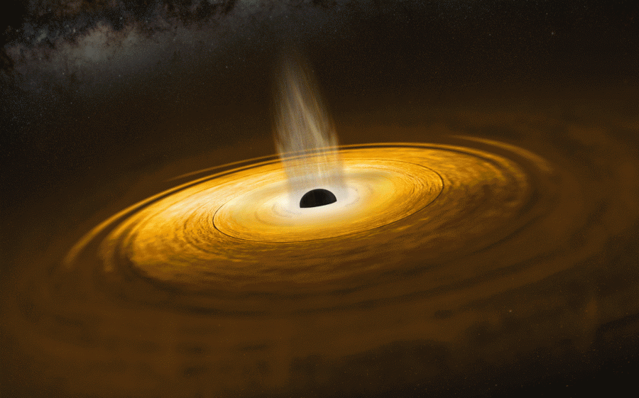 Alrededores de agujero negro. Foto ESA.
