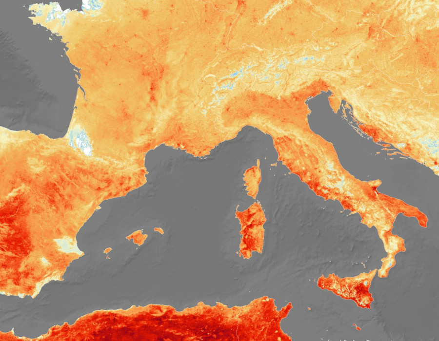 Temperatura de la Tierra. Foto ESA.