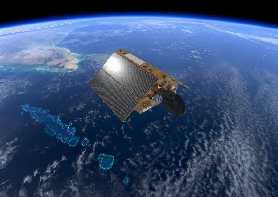 Ilustración del Snetinel-6 en el espacio. Foto ESA
