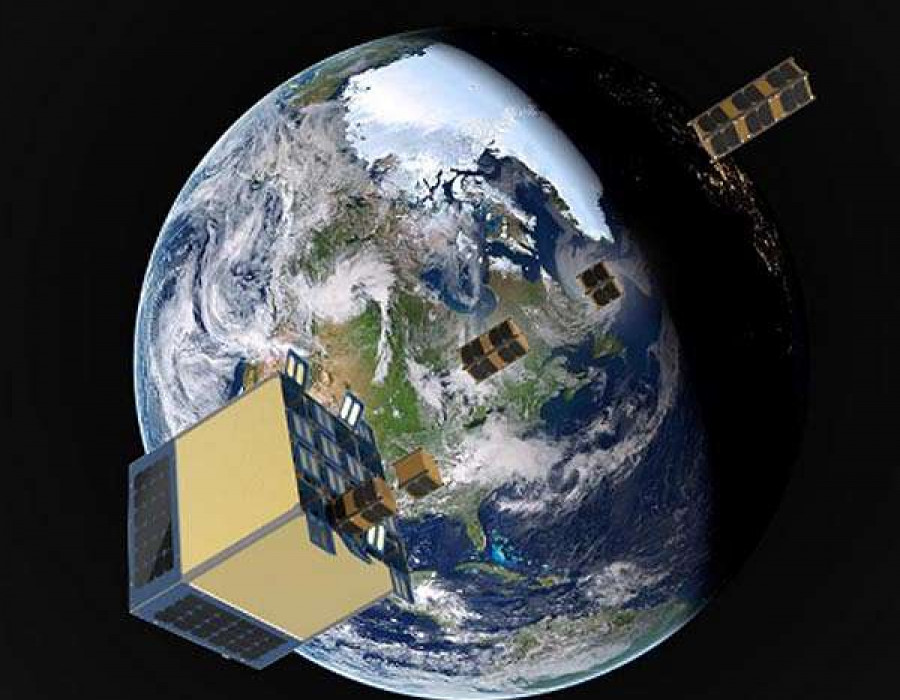 Nanosatélites en órbita. Foto D-Orbit.