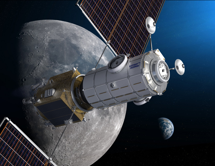 Ilustración del futuro módulo HALO de Gateway. Foto Northrop Grumman