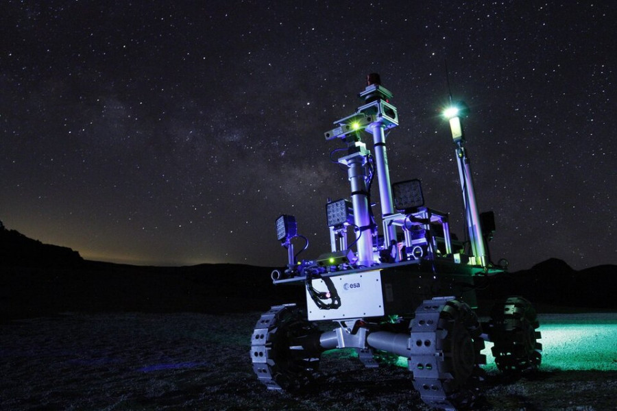 Rover en condiciones de oscuridad. Foto ESA