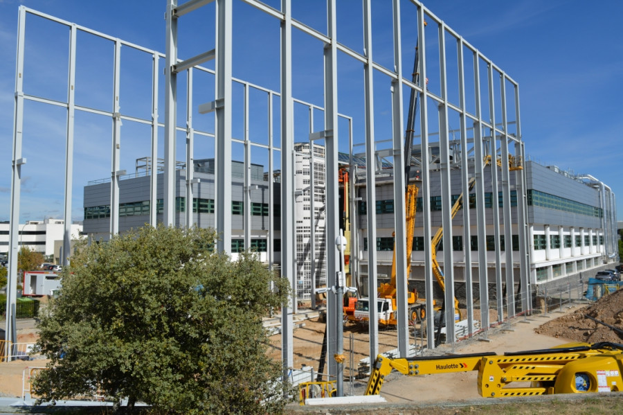 Construcción de las instalaciones en Tres Cantos. Foto Thales Alenia Space España.