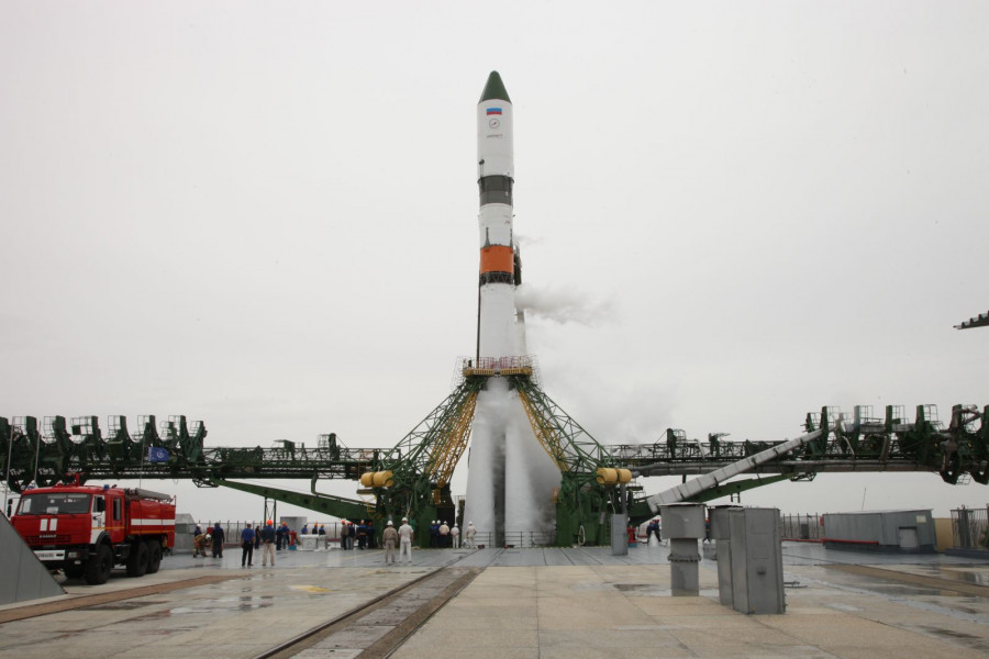 Lanzamiento de Soyuz. Foto Roscosmos.
