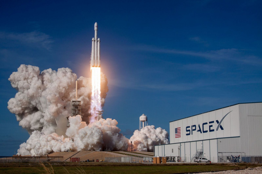 Lanzamiento del Falcon Heavy. Foto SpaceX.
