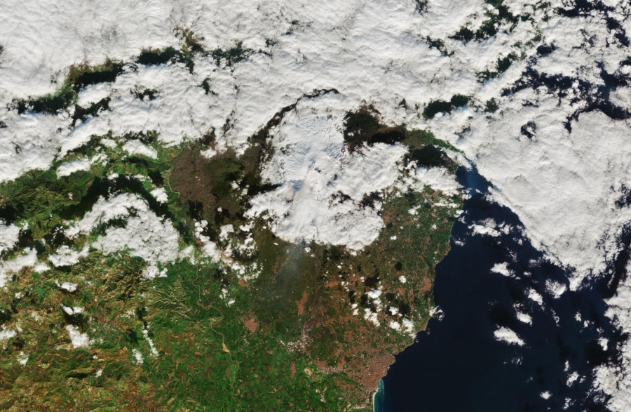 Snow covered Etna