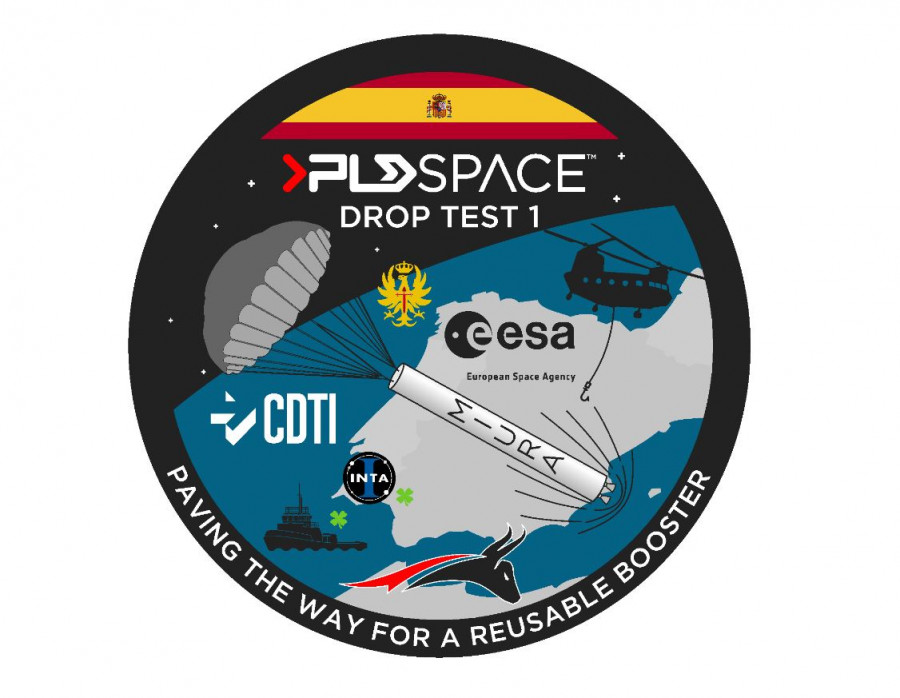 Emblema para el primer drop test. Foto PLD Space.