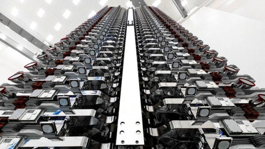 Paneles de Starlink. Foto SpaceX.