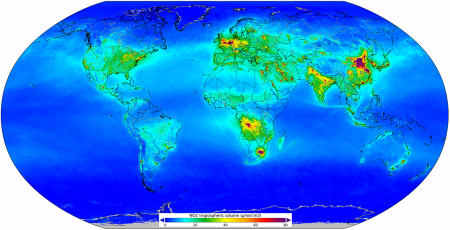 Mapas de Sentinel-5P. Foto ESA