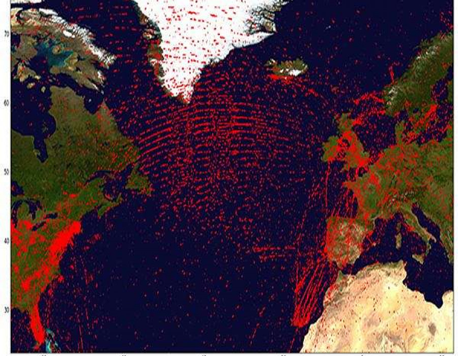 Aircraft tracked canx 7 ads b payload north atlantic hg