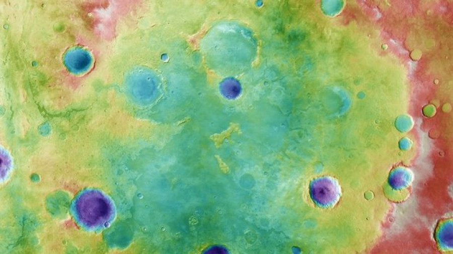Topography of Greeley Crater large