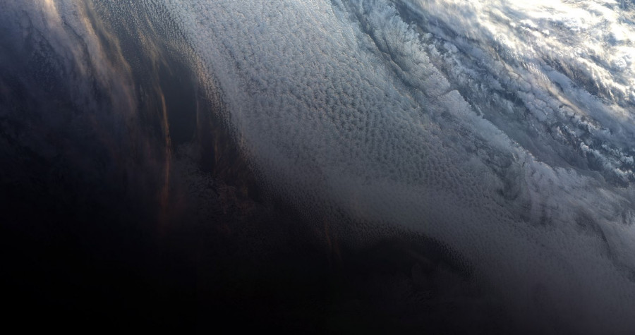 Antarctic sunset from Sentinel 3B