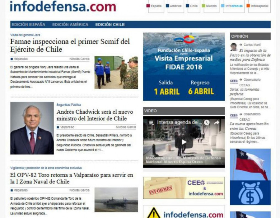Pantallazo infodefensa chile