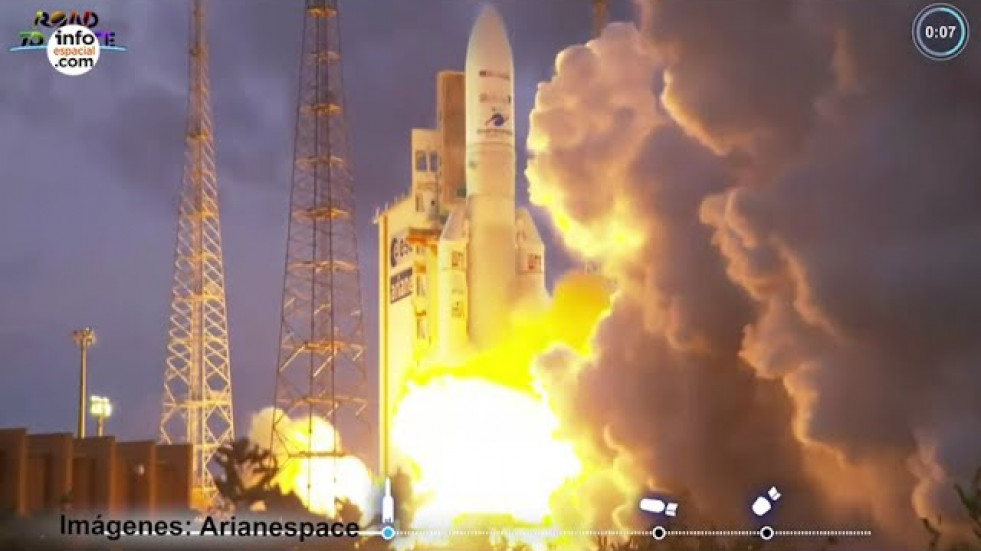 El satélite Measat-3d de Airbus llega a órbita en un cohete Ariane 5