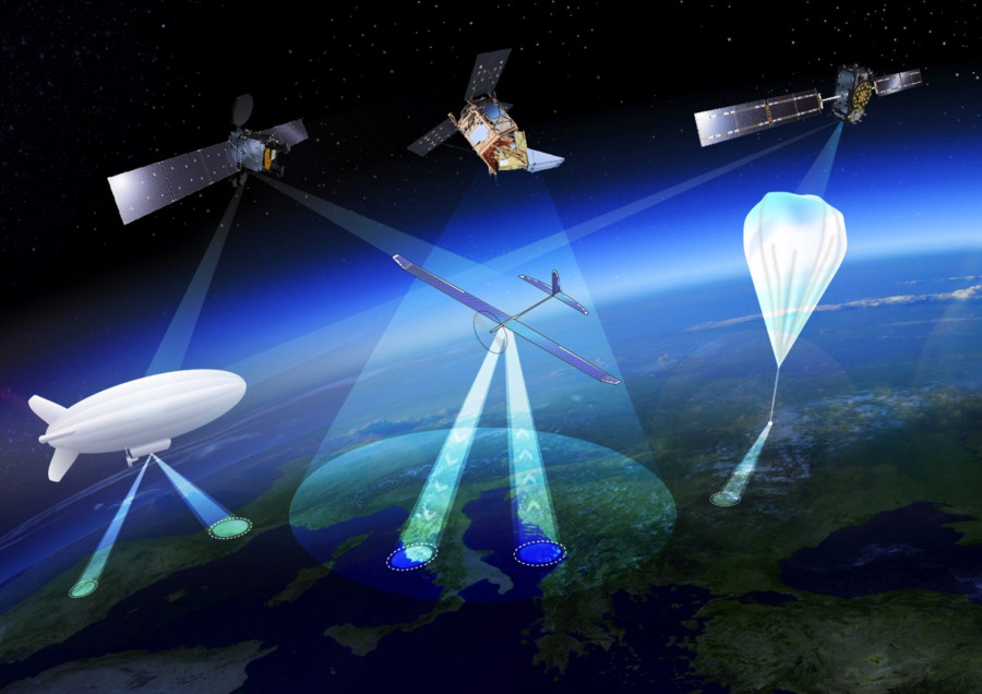 High altitude pseudo satellites pillars