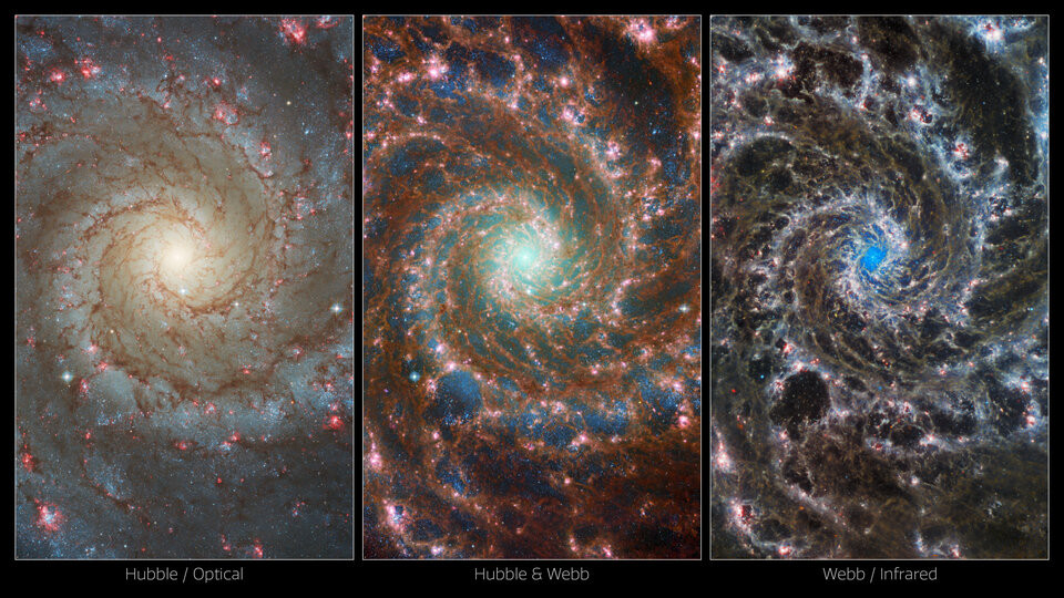 Multi observatory views of M74 article