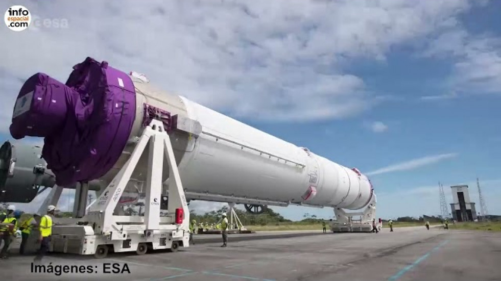 El primer 'Ariane 6' de la ESA ya está ensamblado y en su plataforma de lanzamiento