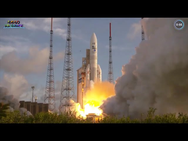 Así ha sido el lanzamiento del satélite MGT-1 por el cohete Ariane 5