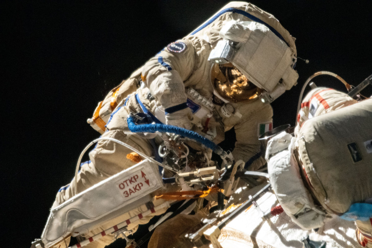 A spacewalk full of firsts pillars