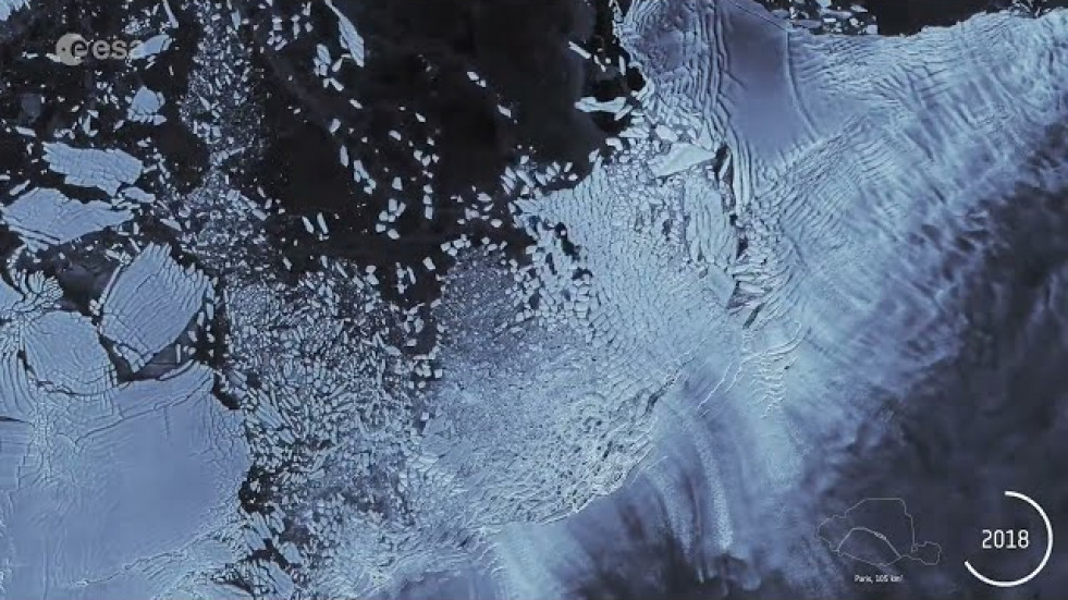 Así se derrite un glaciar captado por la ESA