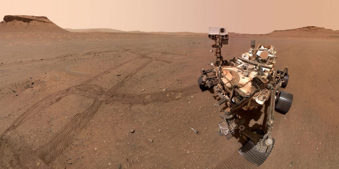 El rover marciano Perseverance se exhibe con el deposito de 10 tubos de muestras 260123 1140x570