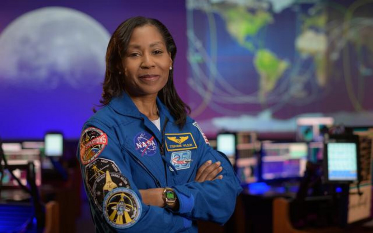 NASA astronaut Stephanie Wilson pillars