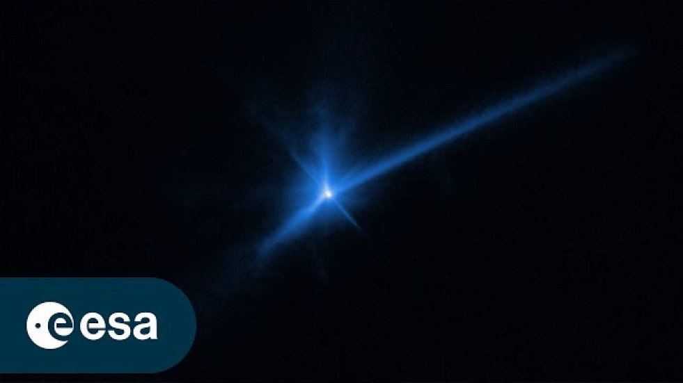 Hubble Captures Movie of DART Asteroid Impact Debris