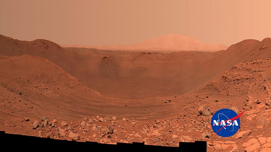La NASA muestra un impresionante cráter en Marte Foto
