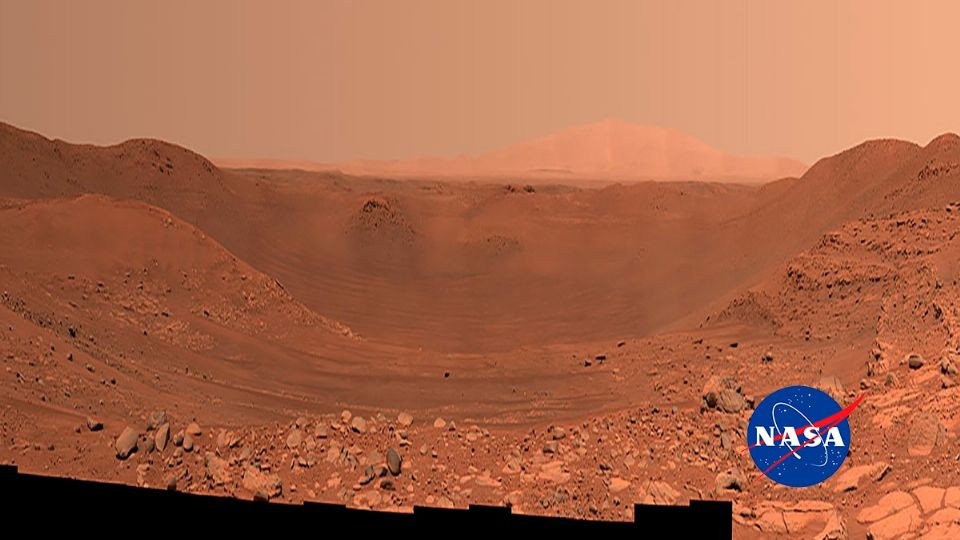 La NASA muestra un impresionante cráter en Marte Foto