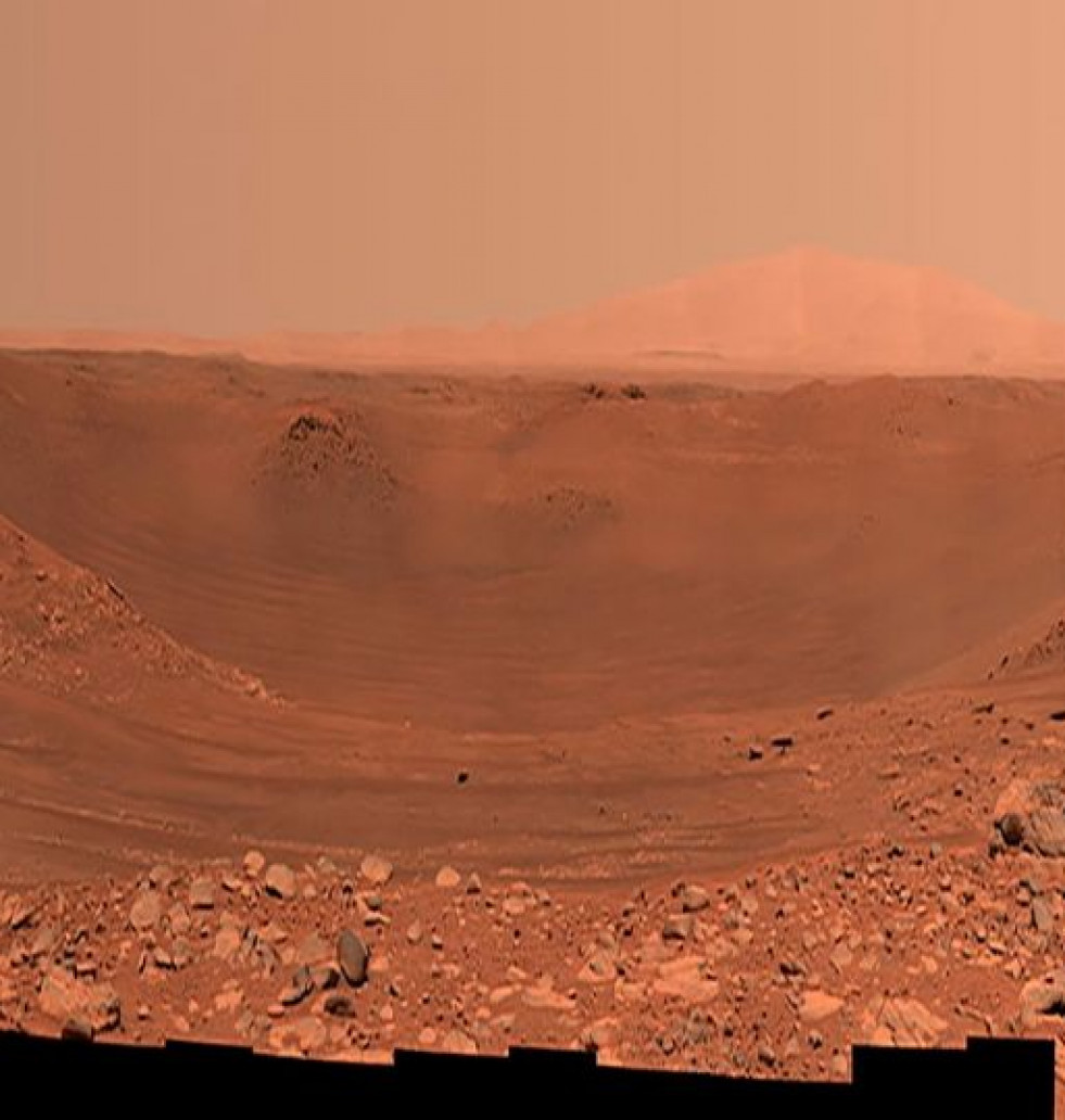 La NASA muestra un impresionante cráter en Marte Foto